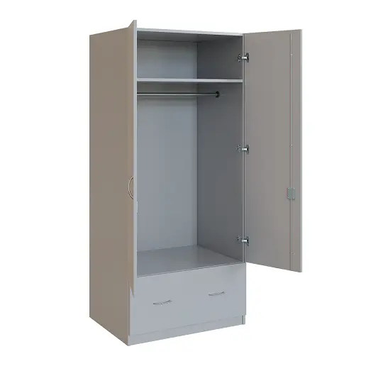 Q 24-80 skříň šatní, 2-dvéřová, 800x600x1800mm, šedá